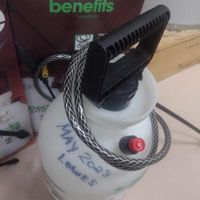 Set of Three Pump Sprayers One and Two Gallon