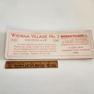 Sale Photo Thumbnail #558: This auction lot is for a handful of Vintage Wigwam Village #2 Brochures.  This offering includes 29 brochures most in good condition.  Great item for the collector or the reseller.