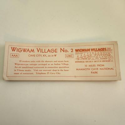 Sale Photo Thumbnail #557: This auction lot is for a handful of Vintage Wigwam Village #2 Brochures.  This offering includes 29 brochures most in good condition.  Great item for the collector or the reseller.