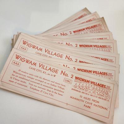 Sale Photo Thumbnail #559: This auction lot is for a handful of Vintage Wigwam Village #2 Brochures.  This offering includes 29 brochures most in good condition.  Great item for the collector or the reseller.