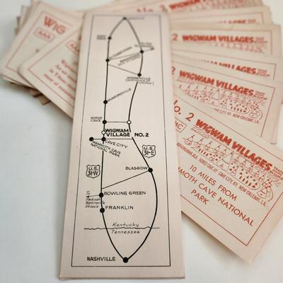 Sale Photo Thumbnail #560: This auction lot is for a handful of Vintage Wigwam Village #2 Brochures.  This offering includes 29 brochures most in good condition.  Great item for the collector or the reseller.