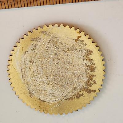 Sale Photo Thumbnail #568: This auction lot is for a Metal Naval Ordnance Medallion.  This item appears to havebeen  taken off an award or other such item.  Nice Louisville, KY memorabilia piece.
