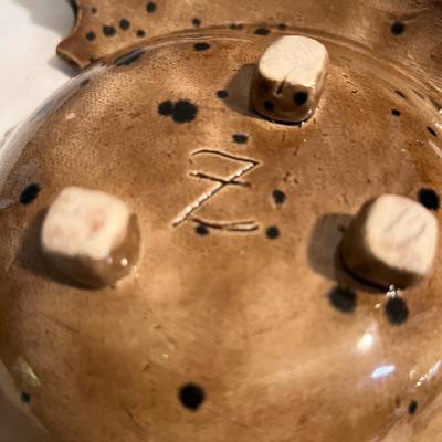 Signed Pottery - Gnome House, Moose & Leaf Dishes (LR-RG)