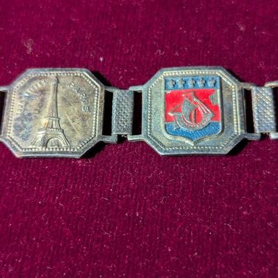 Souvenir Paris France Charm Bracelet