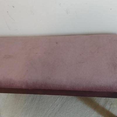 Wood Bench with Upholstered Seat- Approx 35 1/2" Long