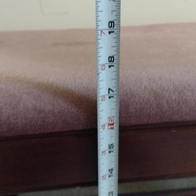 Wood Bench with Upholstered Seat- Approx 35 1/2" Long