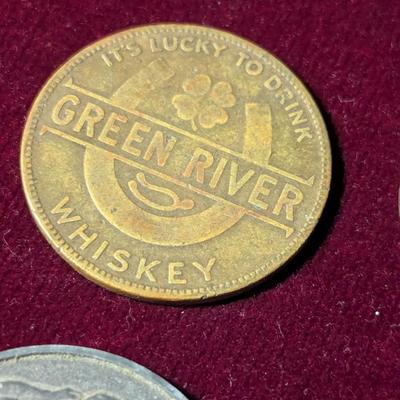 Vintage Tokens & Memorabilia WW2 Winter Sports German Berchtesgaden Meta Green River Token Circulated (10)