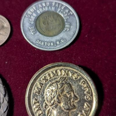 Vintage Tokens & Memorabilia WW2 Winter Sports German Berchtesgaden Meta Green River Token Circulated (10)