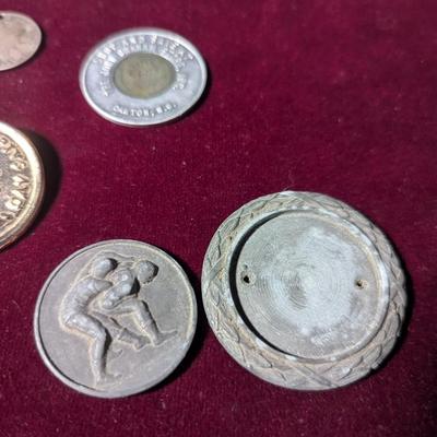 Vintage Tokens & Memorabilia WW2 Winter Sports German Berchtesgaden Meta Green River Token Circulated (10)