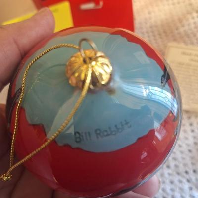 Hand painted ornament by Bill Rabbit