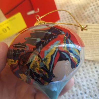 Hand painted ornament by Bill Rabbit