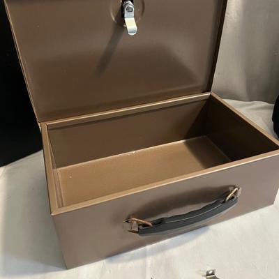 Two Metal Lock Boxes (LR-RG)