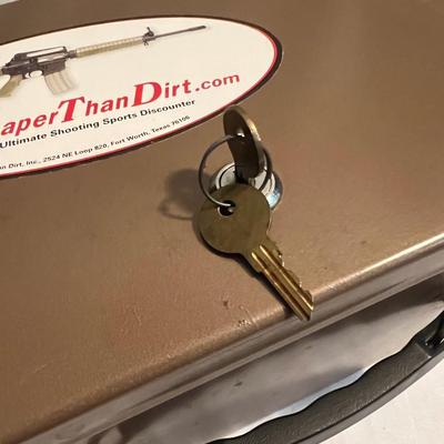 Two Metal Lock Boxes (LR-RG)