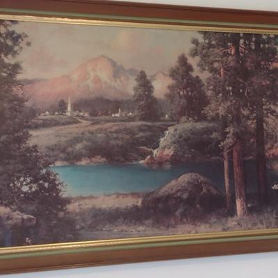 'Peaceful Cove' by Robert Wood Framed Print- Approx 28 1/2" x 44 1/2"