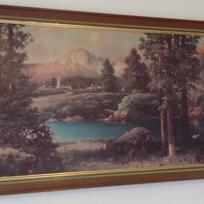 'Peaceful Cove' by Robert Wood Framed Print- Approx 28 1/2" x 44 1/2"