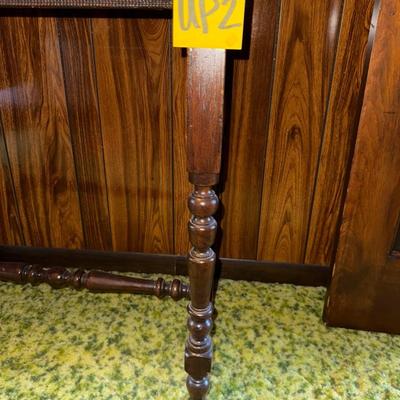 Sale Photo Thumbnail #8: Small table with removable shelf. Does NOT include items on top of table. See pictures for signs of typical wear.
Roughly 30" tall, 37" wide, 18.5" deep