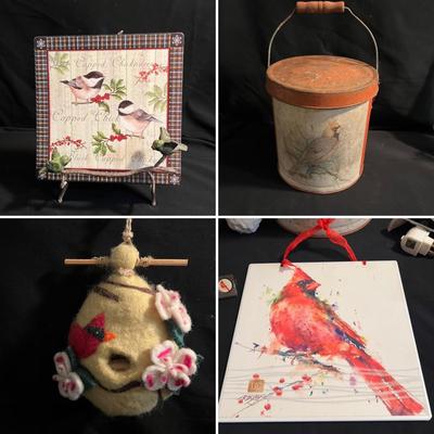Red Cardinals & Chickadees Home Decor (LR-RG)