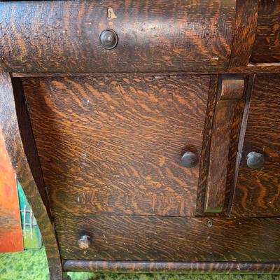 Sale Photo Thumbnail #17: Nice piece of furniture - note wear in photos. Does NOT include items on top of furniture piece
57.5" tall, 42" wide, 20" deep