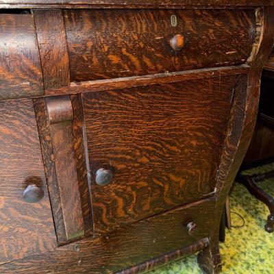 Sale Photo Thumbnail #18: Nice piece of furniture - note wear in photos. Does NOT include items on top of furniture piece
57.5" tall, 42" wide, 20" deep