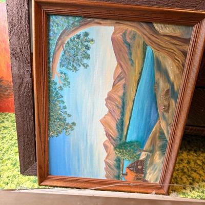 Sale Photo Thumbnail #30: Several different framed paintings