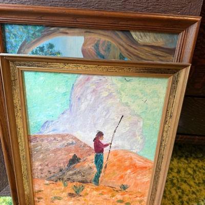 Sale Photo Thumbnail #29: Several different framed paintings