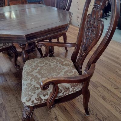 Wooden Dining Table with Four Chairs