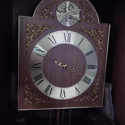 Vintage West German Wood Case Grandfather Clock- Approx 80 3/4" Tall