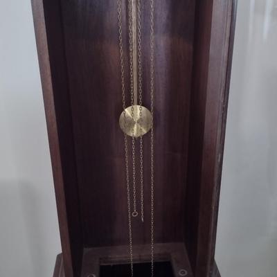Vintage West German Wood Case Grandfather Clock- Approx 80 3/4" Tall