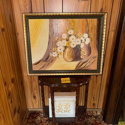 Sale Photo Thumbnail #108: Small hallway table, large painting, bible