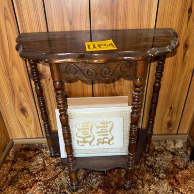 Sale Photo Thumbnail #109: Small hallway table, large painting, bible