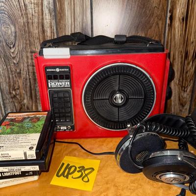 Sale Photo Thumbnail #120: Lamp, 8-tracks, headphones, 8-track player