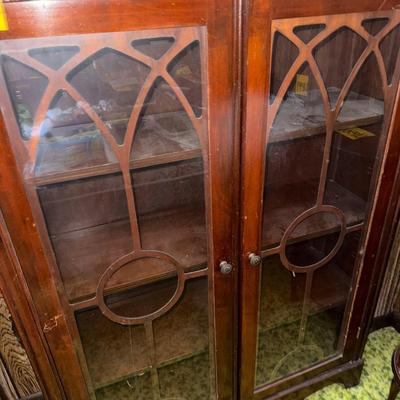 Sale Photo Thumbnail #151: Cabinet with glass doors. See photos for details
46" tall, 33" wide, 11" deep