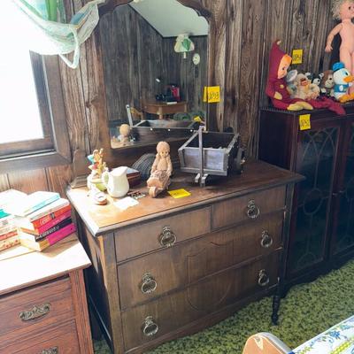 Sale Photo Thumbnail #153: See photos for details. Does NOT include contents on top of dresser
68" tall, 40" wide, 19" deep