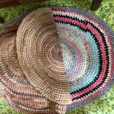 Sale Photo Thumbnail #183: Three rugs - two brownish, one mulitcolored