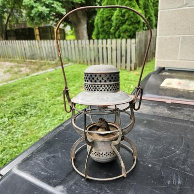 Sale Photo Thumbnail #14: This auction lot is for a L&N Railroad Lantern Frame.  This frame is marked L&N RR.  It is missing the red glass globe.  We have seen those globes available for purchase at various online venues at a reasonable cost - so getting this back into complete sh