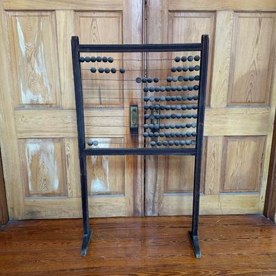 Large Vintage Freestanding Wooden Abacus