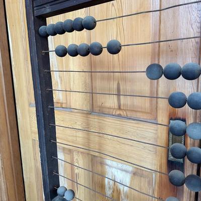 Large Vintage Freestanding Wooden Abacus