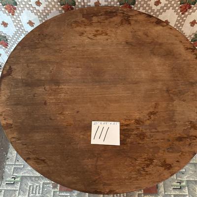 Vintage Round Wood Table