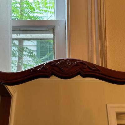 Vintage Scrolled Wood Wall Mirror