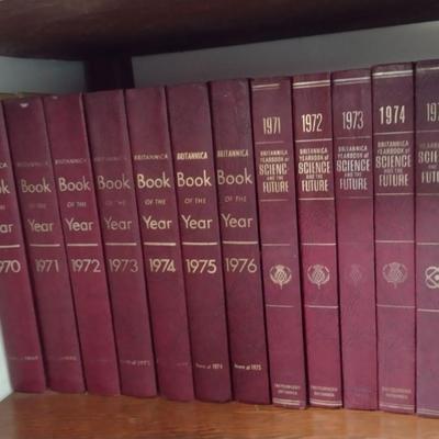 Collection of Britannica Book of the Year and Yearbook of Science and the Future Volumes