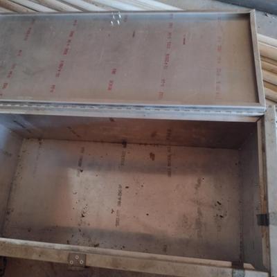 Metal Storage Locker/Trunk- Approx 35" x 16" x 16"