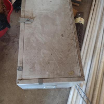 Metal Storage Locker/Trunk- Approx 35" x 16" x 16"