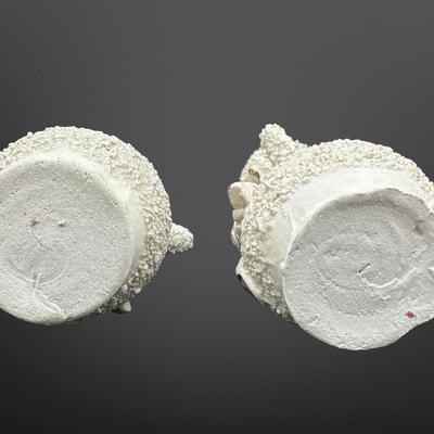 Vintage Pair of Textured Bud Vases