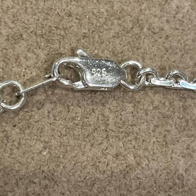 Fancy sterling necklace with ring that says Hope