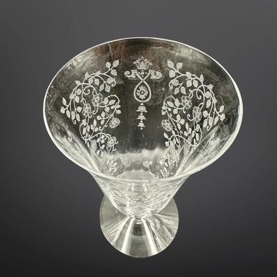 Vintage FOSTORIA Arcady Etched Blown Glasses