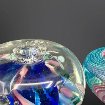 Hand-Blown Art Glass Paperweights