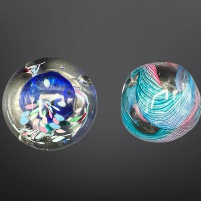 Hand-Blown Art Glass Paperweights