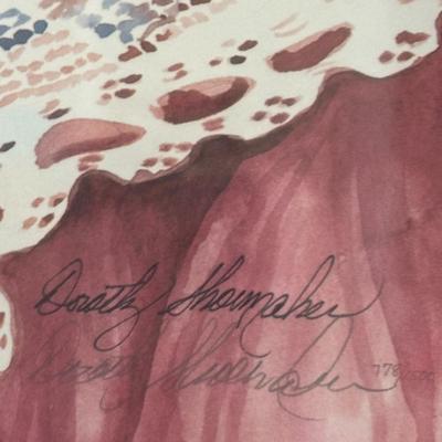 Dorothy Shoemaker Signed Print “Vase Peonies & Lace”