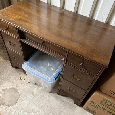 Antique desk with chair