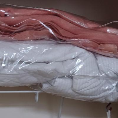 Assorted Bedding, Linens, and Contents of Closet